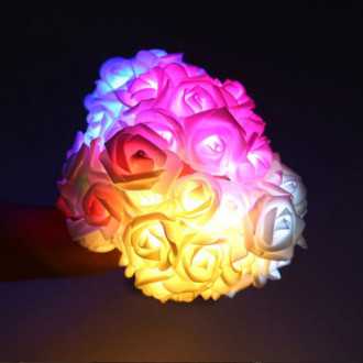 LED girlanda / dekorativní světla ve tvaru růží -...