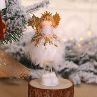 Angel vánoční strom dekorace - zlatá hvězda