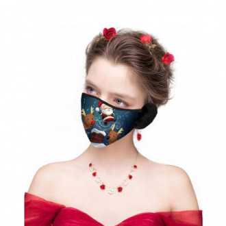 Vánoční maska / obličejová maska pro děti s chrániči...