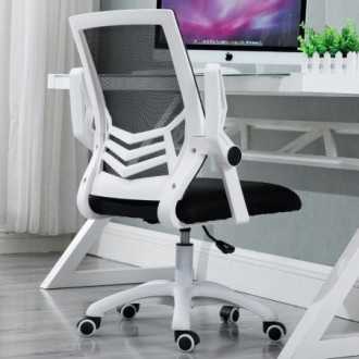 Otočná síťová kancelářská židle - bílá