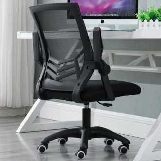 Kancelářská otočná židle ze síťoviny - černá