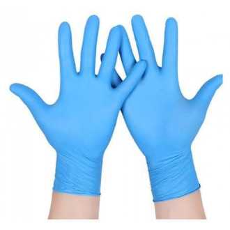 Nitrilové rukavice 10 ks. L - modrá