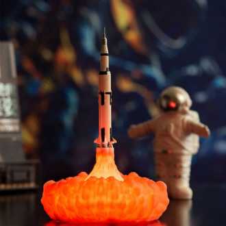 Dětská noční lampička ve tvaru startující rakety - model 3