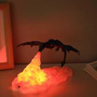 Dětská noční lampička ve tvaru zejícího draka - model 3