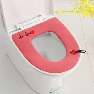 Okouzlující potah na toaletní sedadlo - červený