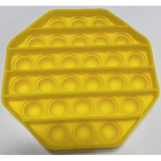 Antistresová senzorická hračka ve tvaru osmiúhelníku - žlutá
