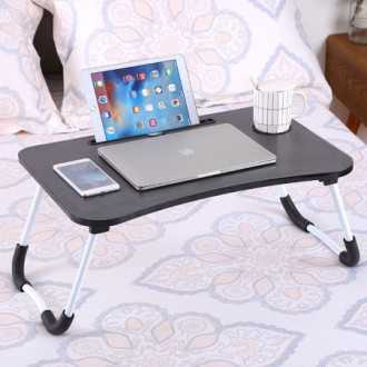 Skládací snídaňový stůl na notebook - šedá