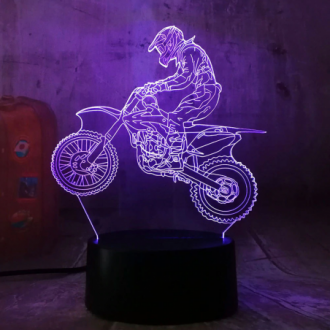 3D LED noční lampa "Motocykl"