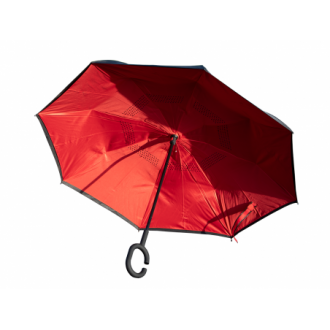 Obrácený nekapající deštník - černý a červený