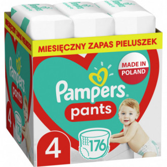 Pampers Pants 4 Active Baby Dry 9-15 kg 176 ks