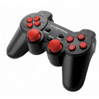 Gamepad Esperanza EGG106R (PC, PS2, PS3, černá, červená)