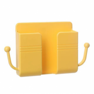 Organizér / nástěnný držák na mobilní telefon - žlutý