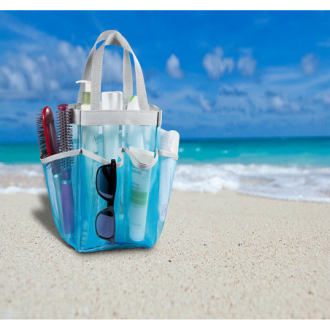 Síť na plážovou tašku na plážové hračky - modrá