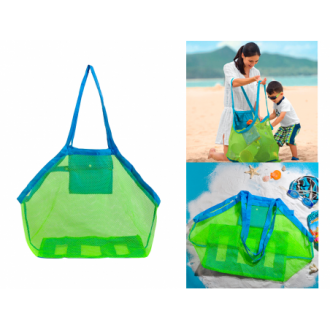 Plážová taška plážová síť na hračky - modrá