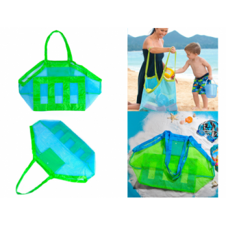 Plážová taška plážová síť na hračky - zelená