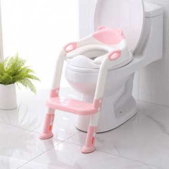 Potah na toaletní sedátko, stupňovitý - růžový