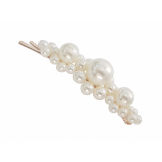 Sponky do vlasů GLAMOUR - zlatá a bílá perla