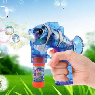 Automatická pistole na mýdlové bubliny - modrá
