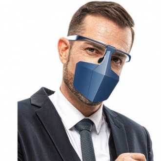 Ochranný obličejový štít - obličejová maska - modrá