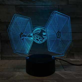 3D LED noční světlo "Star Wars" Hologram + dálkové ovládání