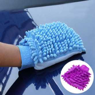 Rukavice z mikrovlákna na mytí automobilu - fialová