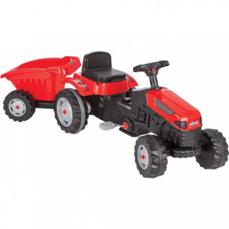 Šlapací traktor s vlečkou 148 x 51 x 51 cm - červený