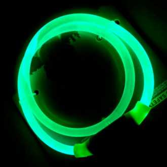 LED obojek pro psa, krk 70cm - zelený